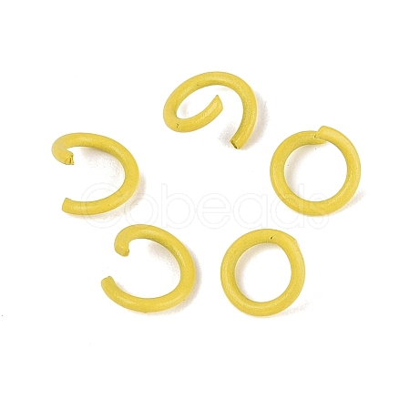Spray Painted Iron Open Jump Rings IFIN-T017-04C-15-1