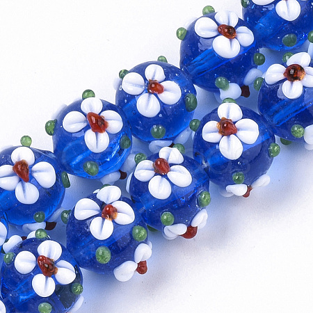 Handmade Lampwork Beads Strands LAMP-N021-001C-1