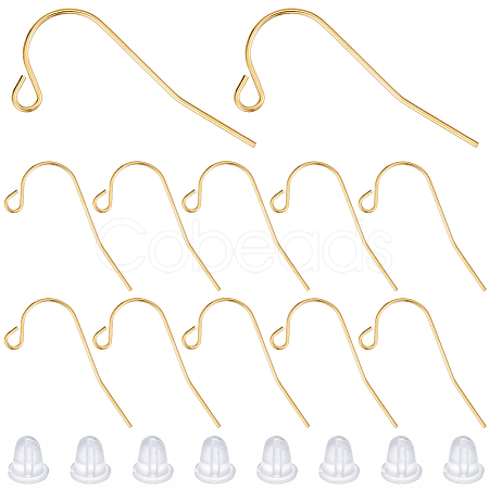 100Pcs 304 Stainless Steel Earring Hooks STAS-BBC0008-78A-1