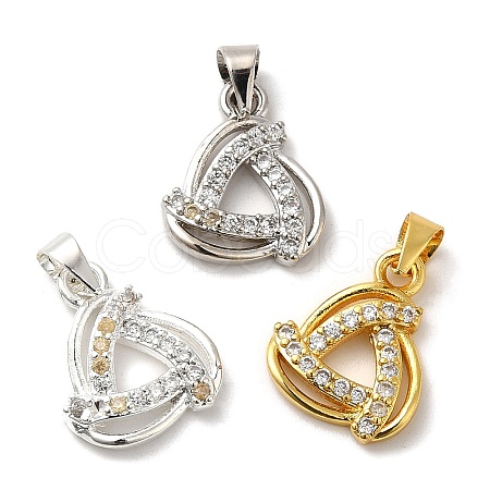 Brass Cubic Zirconia Pendant KK-K273-03-1