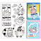 Custom Summer Theme PVC Plastic Clear Stamps, for DIY Scrapbooking, Photo Album Decorative, Cards Making, Gnome, 160x110mm