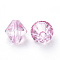 Transparent Acrylic Beads, Bicone, Pink, 6x5.5mm, Hole: 1.5mm, about 6120pcs/500g