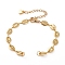 Brass Coffee Bean Chains Bracelet Makings, with  304 Stainless Steel Lobster Claw Clasps, Chain Extender & Jump Rings, Golden, 6-1/8 inch(15.5cm)