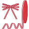 PandaHall Elite 47~50 Yards Polyester Stripe Ribbons, Garment Accessories, White, Red, 3/8 inch(10mm)