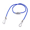 Polyester & Spandex Cord Ropes Eyeglasses Chains, Neck Strap for Eyeglasses, with Plastic Breakaway Clasps, Iron Coil Cord Ends and Keychain Clasp, Blue, 21.34 inch(54.2cm)