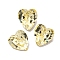 Glass Rhinestone Cabochons, Flat Back & Back Plated, Faceted, Heart, Jonquil, 5.5x5x3.5mm