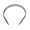 Hair Accessories Iron Hair Band Findings, Black, 18~20x130~135mm