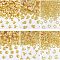 Olycraft Brass Cabochons, Nail Art Decoration Accessories for Women, DIY Crystal Epoxy Resin Material Filling, Mixed Shapes, Golden, 1800pcs/box