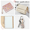 4Pcs 4 Styles Alloy Colorful Rhinestone Keychain KEYC-WR0001-27-6