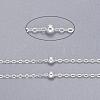 Brass Flat Oval Cable Chains X-CHC018Y-S-1