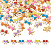 60Pcs 6 Colors 304 Stainless Steel Enamel Links Connectors STAS-CW0001-04-1