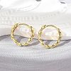 Brass Huggie Hoop Earrings EJEW-L231-33G-1