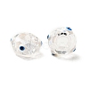 Transparent Glass European Beads GLAA-F121-07F-2