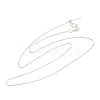 1MM Brass Box Chain Adjustable Slider Necklaces KK-H533-09A-S-4