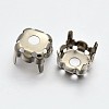Square Brass Sew on Prong Settings KK-O084-05-8x8mm-1