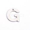 Tarnish Resistant 304 Stainless Steel Letter Charms STAS-O072-G-1