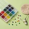 15 Colors Electroplate Glass Beads EGLA-JP0002-02B-8mm-6