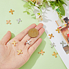 12Pcs 3 Colors 316 Surgical Stainless Steel Pave Clear Cubic Zirconia Connector Charms STAS-DC0014-60-3