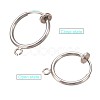 316 Surgical Stainless Steel Clip-on Hoop Earrings STAS-S101-15mm-01P-2
