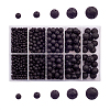 5 Style Natural Lava Rock Round Beads Strands G-CJ0001-52-1