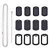 SUPERFINDINGS DIY Stamping Blank Pendant Keychain Necklace Making Kit DIY-FH0005-15-1