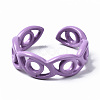 Spray Painted Brass Cuff Rings RJEW-S044-145-3
