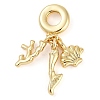 Rack Plating Brass European Dangle Charms KK-P287-32A-G-1