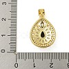 Rack Plating Brass Pave Cubic Zirconia Pendants KK-U029-28G-08-3