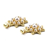 Brass Clear Cubic Zirconia Pendants KK-G446-05G-3