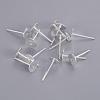 Stud Earring Settings KK-C2896-S-1-1