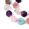 Natural Sodalite & Rhodonite & Prehnite & Amethyst & Rose Quartz & Flower Amazonite & Sunstone Beads Strands G-N358-03A-01-4