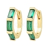 Brass Micro Pave Cubic Zirconia Hoop Earrings KK-CBA8324-12G-02-5
