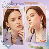 24Pcs 3 Style Teardrop & Shell & Heart Alloy Stud Earrings Findings FIND-BBC0002-76-5