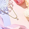 Brass Cubic Zirconia Charms Necklace NJEW-JN04919-2