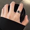 Alloy Rhinestone Cuff Rings FS-WG9B5A5-01-1