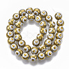 Electroplate Glass Beads Strands EGLA-T012-02E-8MM-2