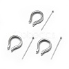 Rhodium Plated 925 Sterling Silver Pendant Bails STER-L057-081B-P-1