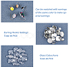 40Pcs 5 Styles Flat Round 304 Stainless Steel Earring Hooks Settings STAS-UN0026-16-5