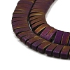 Electroplated Frosted Non-magnetic Synthetic Hematite Beads Strands G-G089-A01-05-3