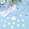 300pcs Iridescent PVC Paillette/Sequins Pendants PVC-SC0001-08-4
