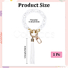 Acrylic & Zine Alloy & PU Pendant Decoration KEYC-WH0052-01B-2
