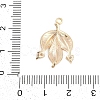 Brass Micro Pave Cubic Zirconia Pendants KK-Q026-21G-3