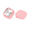 Crystal Rhinestone Square Stud Earrings with 925 Sterling Silver Pins for Women MACR-S275-039B-3