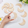 Unfinished Wooden Crescent Moon Shape WOOD-WH0124-09-4