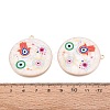 Printed Alloy Enamel Pendants ENAM-N071-12G-02-3