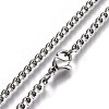 Non-Tarnish 304 Stainless Steel Box Chain Necklaces NJEW-O110-05G-P-2