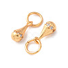 Brass Micro Pave Cubic Zirconia Charms KK-C157-42G-2