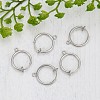 316 Surgical Stainless Steel Clip-on Hoop Earrings STAS-S101-15mm-01P-5