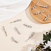10Pcs Rack Plating Brass Clear Cubic Zirconia Watch Band Clasps KK-SC0003-11P-4