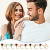 Natural & Synthetic Gemstone and Lampwork Finger Rings RJEW-UN00048-5